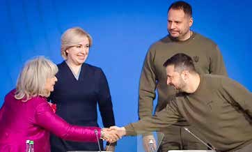 Baroness Kennedy and Ukraine’s President Volodymyr Zelensky 